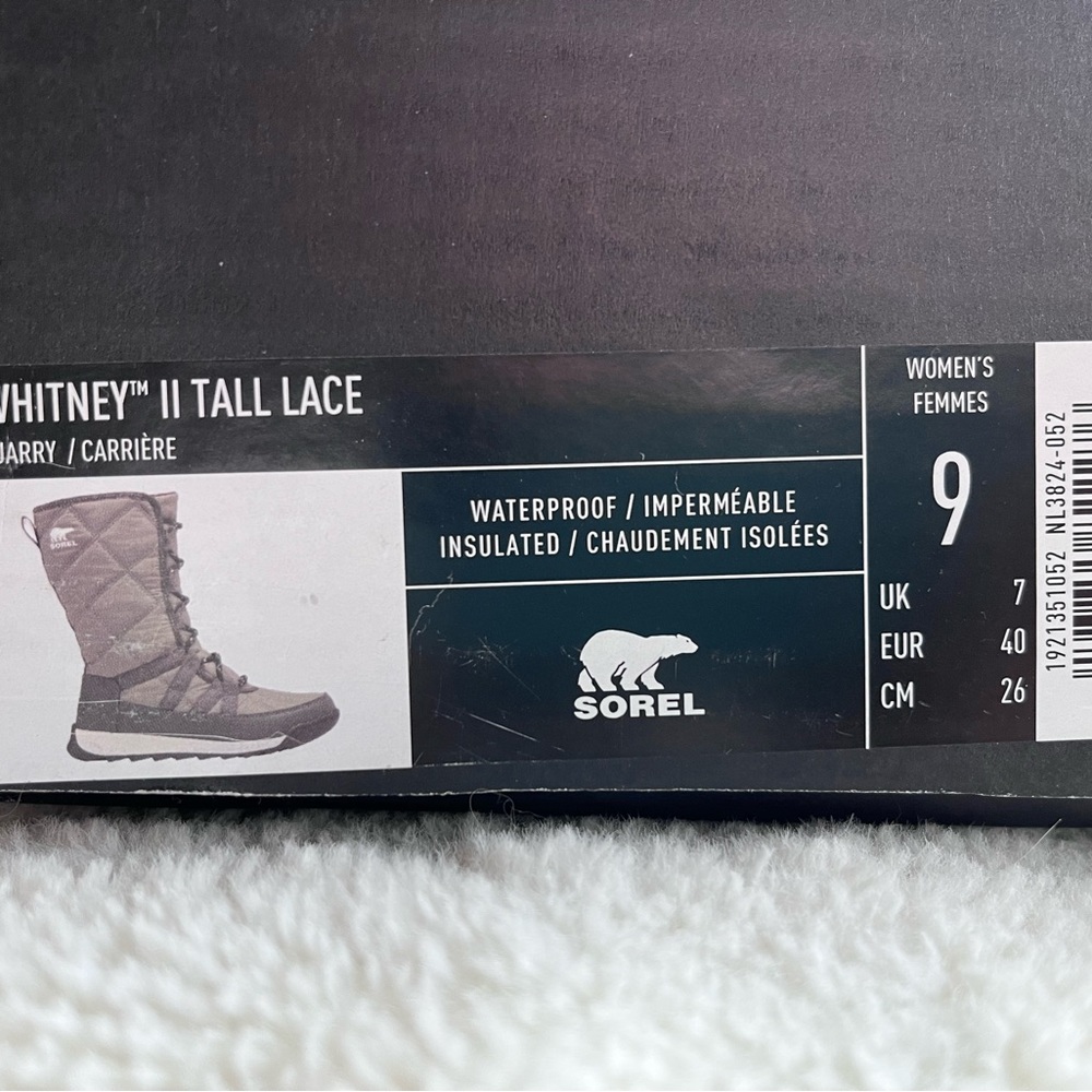 Sorel Whitney II Tall Lace Snow Boot, Quarry - Picture 4 of 6